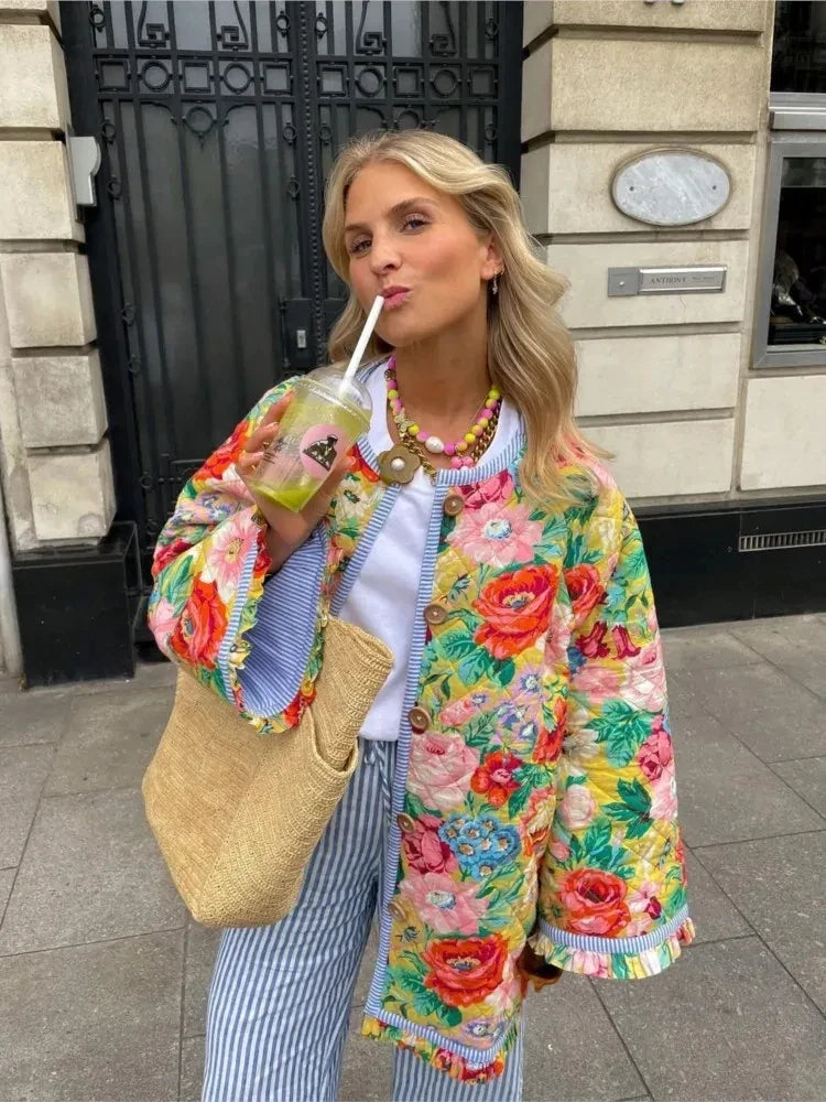 Veerle - patchwork jas in kleur
